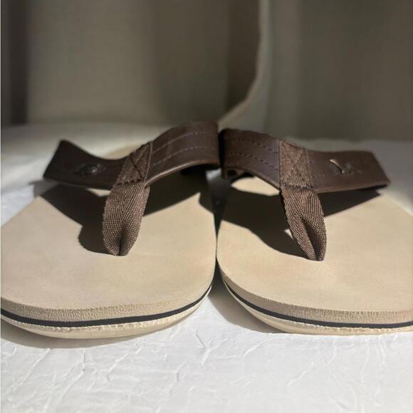 Men's Dockside Leather Sandals beach flip-flops boat shoes Southern Tide Size 10 - Picture 5 of 8